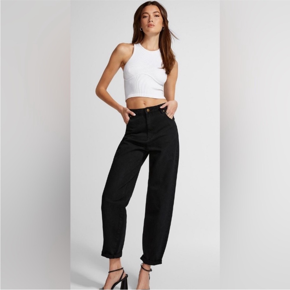 ROLLA’S Genie Super High Rise 80’s Ballon Leg Jeans Womens size 26 Shadow Black - Picture 3 of 16